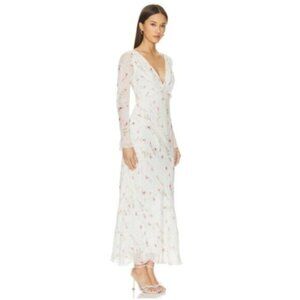 NWT LoveShackFancy Dalia Pink Floral Maxi Dress